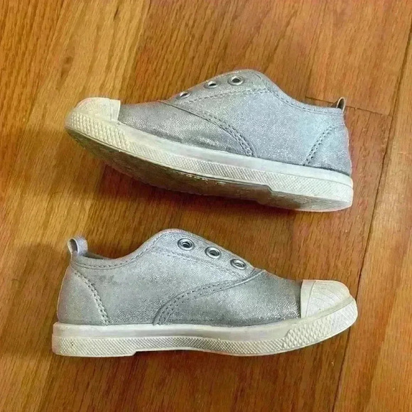 Silver Chus Glitter Slip On No Lace Sneaker - Picture 5 of 7